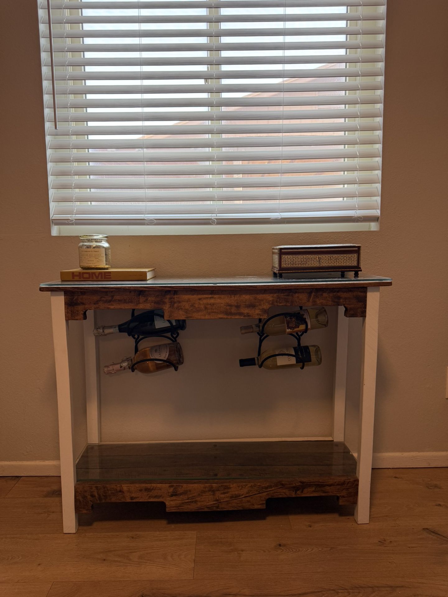 Entry Table with Wine Rack