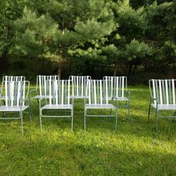 1970s Vinyl And Metal PATIO SET