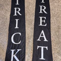 Halloween Party Decoration Trick or Treat Porch Sign Door Banner Hanging Flag