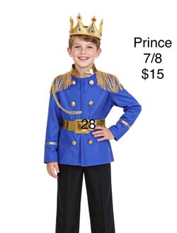 Boys Prince Charming Costume 7/8 Fairytale Halloween Birthday