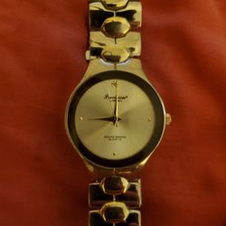 Silver And Gold Colored Precision Quarts Watch