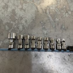 Snap On 9pc 3/8”Drive 6point Universal Socket 5/16-1”
