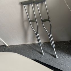 Crutches - Adjustable To Different Heights 