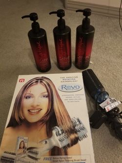 Revo hair style, hair straightener, and catwalk shampoo and conditioner