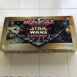 Monopoly Star Wars Episode 1 w/ 3D Collectors Edition Game board 1999 Complete