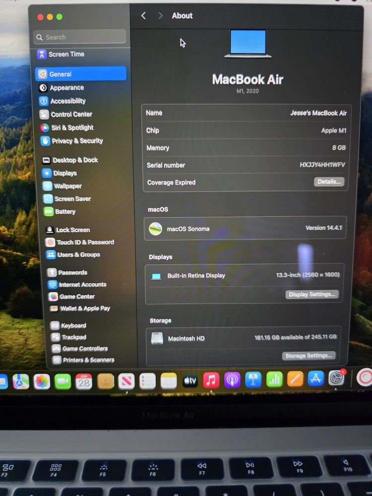 2020 MACBOOK AIR M1