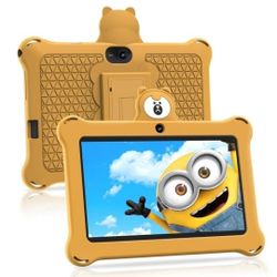 Kids Tablet 7 inch 32GB WiFi Android 13 Tablet For Kids Bluetooth | Parental Control | Pre-Installed Learning Tablet Apps for Toddlers Children | wit