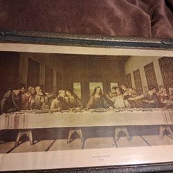 Vintage print in frame 'The Last Supper'