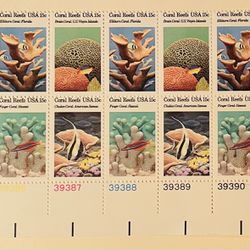 1981 Coral Reefs US MNH Plate Block