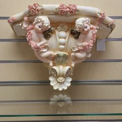 Decorative Mantel / Wall Shelf with Angels - $19.99 ( NEW ) resin