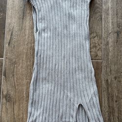 Gray Sweater Dress - mini (S)
