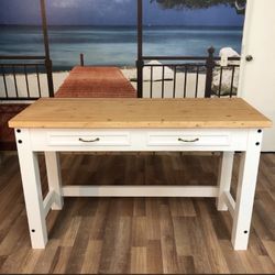 Kitchen Island - Table With Space For Seating - Handmade By Motowood