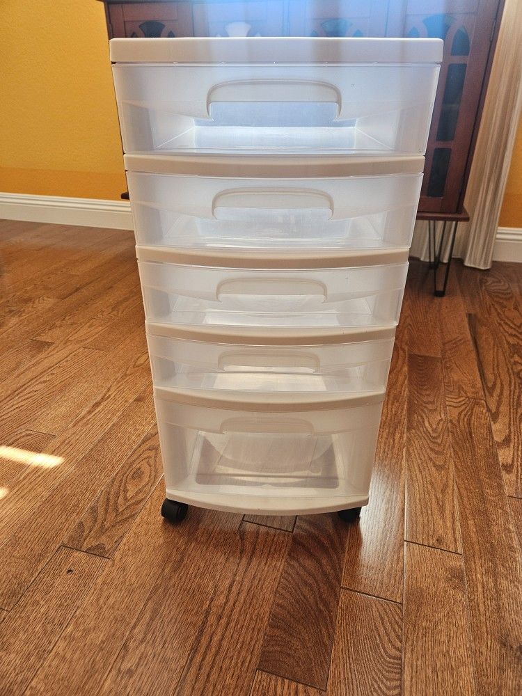 6-Drawer Plastic Storage & Organizer With Wheels