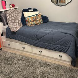 Twin Bed Frame With Drawers 