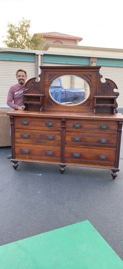 Antique dresser with mirror