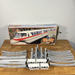 Vintage Disney World Monorail Train & Track Set In Box - Tested 