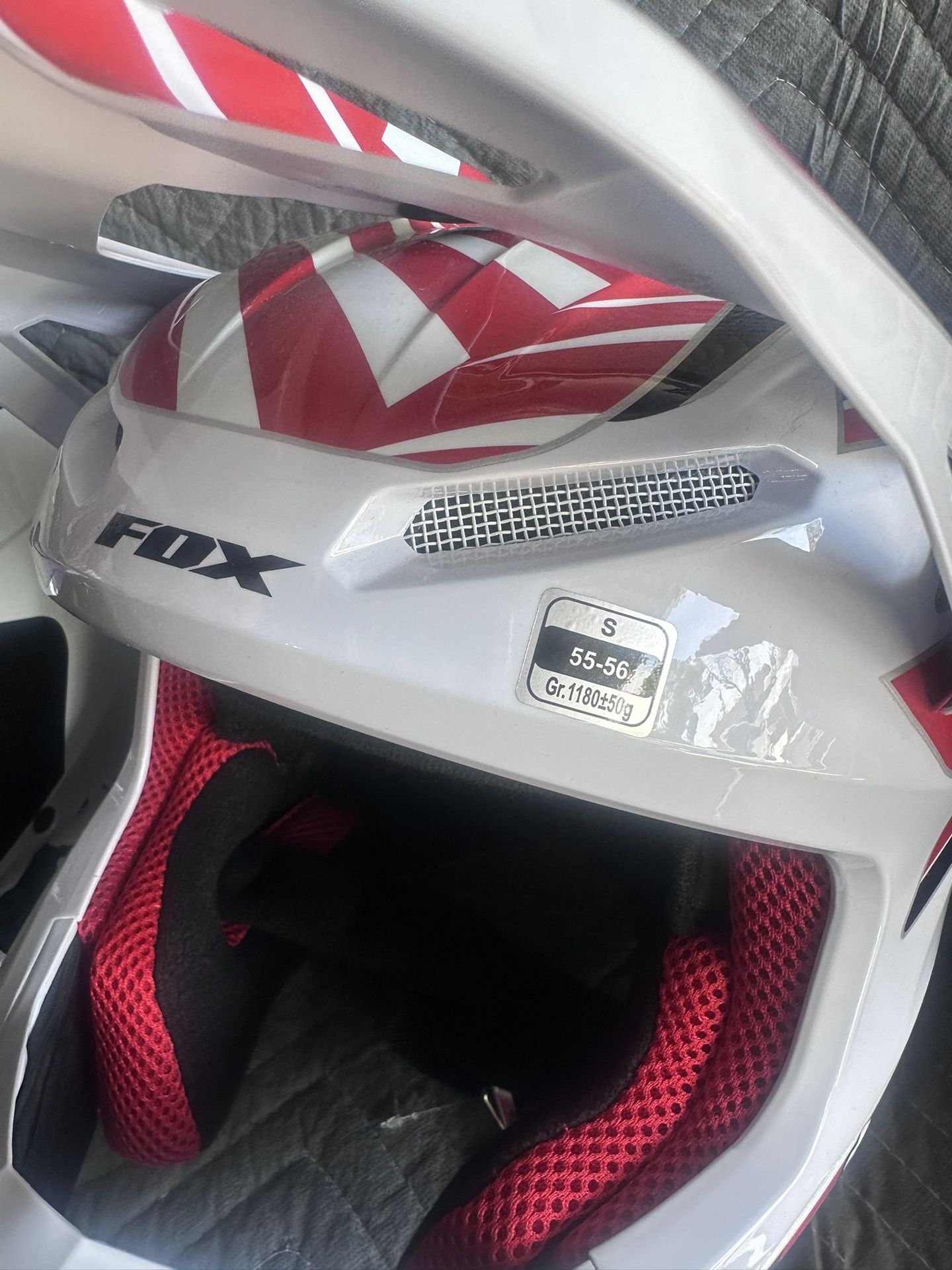Fox Helmet , Red, White