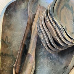 Wooden Bowl & Plates