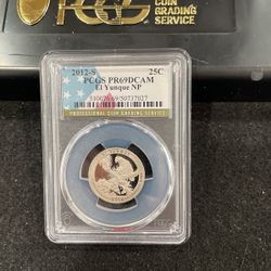 2012 S Gem Proof El Tongue NP Quarter Graded At PR69 With A Deep Cameo D-8