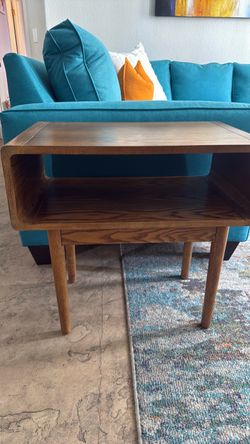 Mid Century Modern Wood Side Table / Magazine Table – $85 OBO