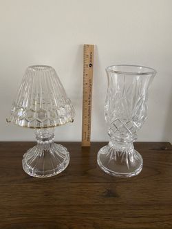 Crystal candle holders - Partylite