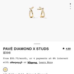 Mejuri Pave Diamond X Earrings 