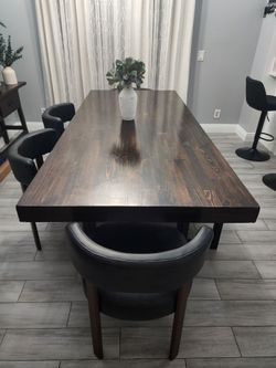 Real wood  dining table and chairs