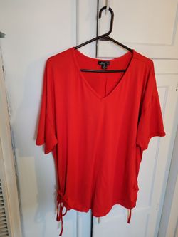 Drawstring side ruched tee