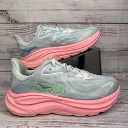 Hoka One One Clifton 10 Overcast/Petal Running Shoes Women’s 8.5 Wide