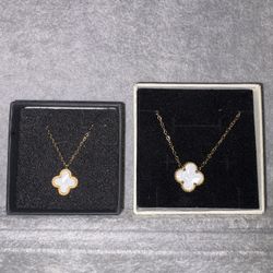Two Pearl Cross Necklaces