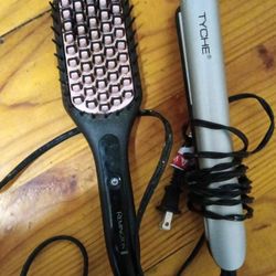Flat Iron Hair Straightener & Hot Brush 