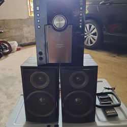 Sharp XL-DK257N Micro Component Stereo Shelf System & 2 Speakers