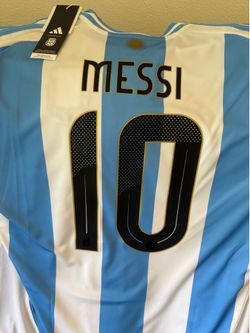 MESSI JERSEY ARGENTINA ADIDAS SIZE MEN XL BRAND NEW WITH TAGS SOCCER WORLD CUP LIONEL MESSI RARE CHAMPIONS COPA AMERICA 100% OFFICIALLY LICENSED AUTHE