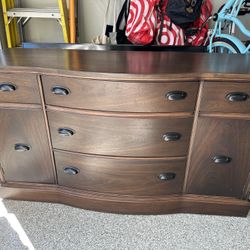 Cabinet Hutch Armoire Dresser Wood Refinished