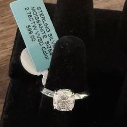 Size 8 Moissanite 2.78 CTW Solitaire ring