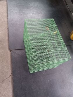 Green Wire Metal Pet Cage