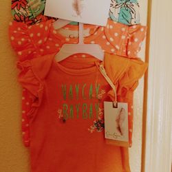 Brand New 3-6 Months Sleeveless Jessica Simpson Super Soft Bodusuits