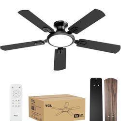 52” Ceiling Fan reversible Motor, Light and Remote 