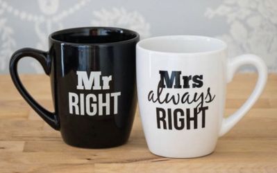 Mr and Mrs always right matching mugs