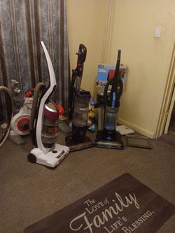Three Bissell, Up Right Vacuum Cleaners Starting At $45 A Piece