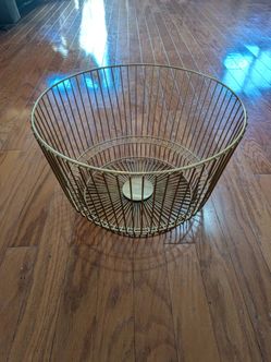 Gold Metal Wire Basket