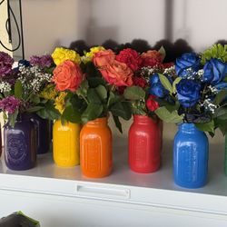 Rainbow Centerpieces 