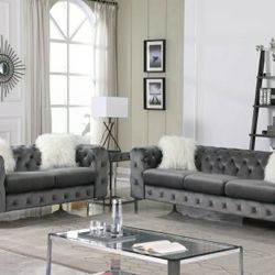 2pc Living Set Sofa And Loveseat 