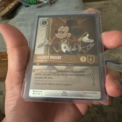 2023 Disney Lorcana Mickey Mouse D100 Promo Holo Foil ERROR CARD - CRIMPED