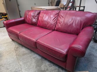 Leather couch sofa