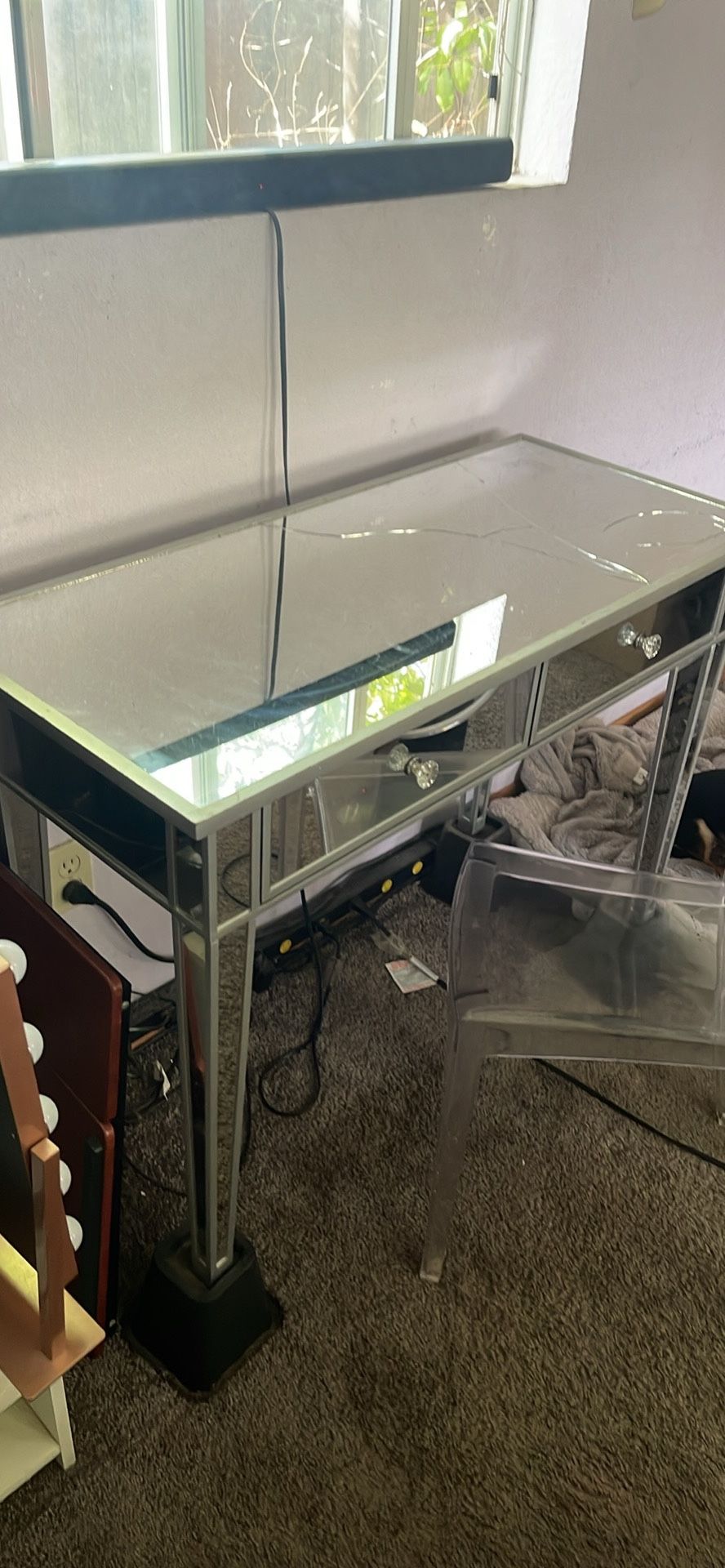 Glass Vanity Desk