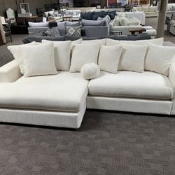 White Cream Over Sized Sectional 
