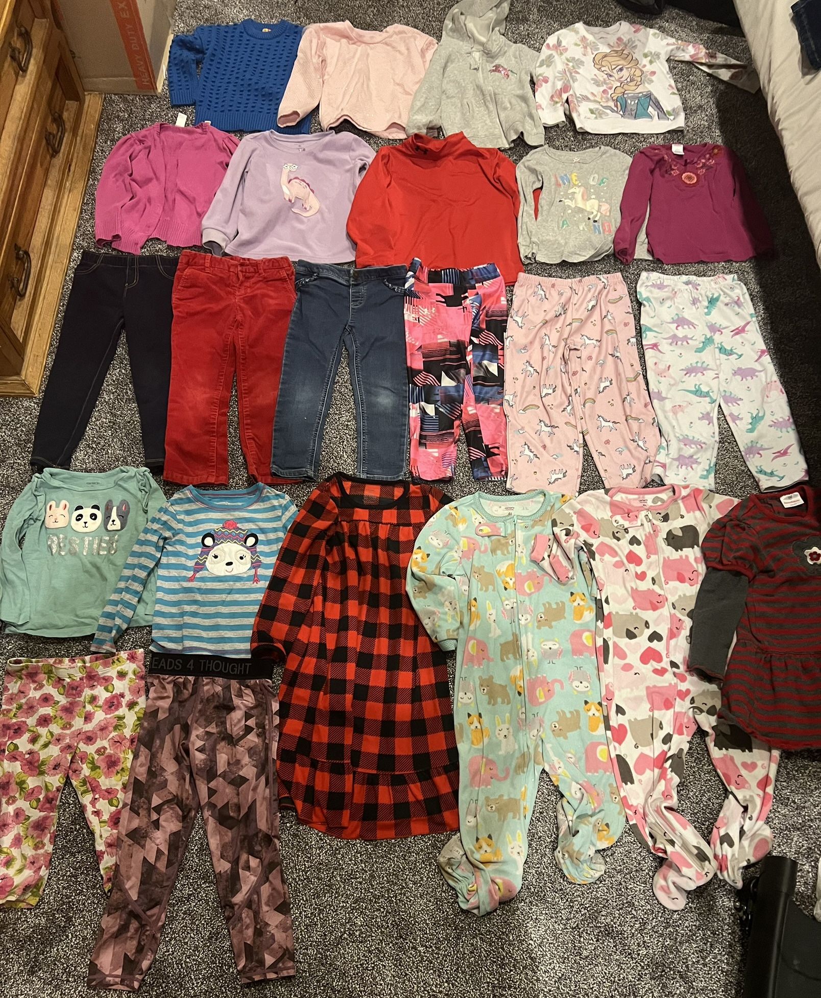 Girl Toddler Lot/ Bundle of 23 Pieces Warm Clothes 4T