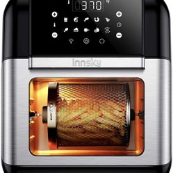  10.6 Quart Air Fryer Oven with Rotisserie & Dehydrator, 【Patent & Safety Certs】10-in-1 Air Fryers Toaster Oven Combo, Airfryer Countertop Oven, 6 Acc