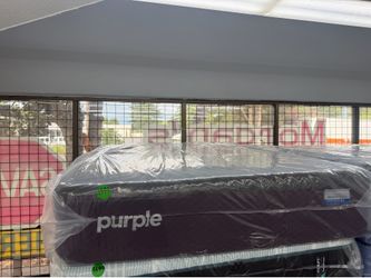 QUEEN SIZE PURPLE RESTORE PREMIER MATTRESS & BOX SPRING BED SET